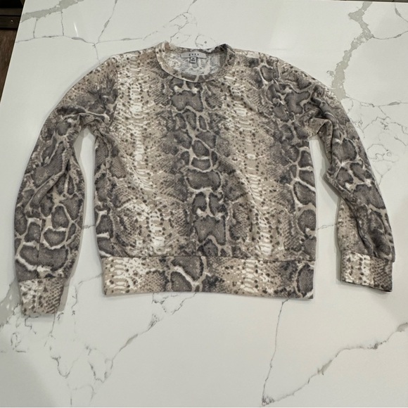 Gaze XS Reptile Snake Neutral Fleece Cozy Casual Long Sleeve Sweatshirt Top - Picture 9 of 11